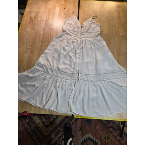 Hudson Bay spaghetti strap White tiered summer dress MIDI cotton lightweight sm - Picture 5 of 5